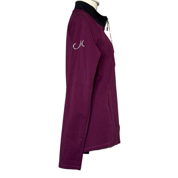 NWT Moodytiger Girls On Ice Color Block Jacket Size 170 /US 18 Grape Wine - Picture 9 of 15